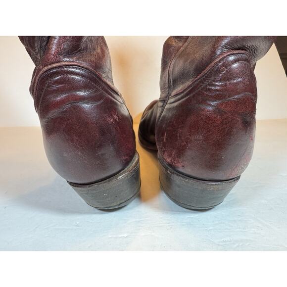 Size 12 D Tony Lama 2022 Brown Cowboy Boots Leather - Picture 6 of 14
